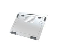 CoolerMaster ErgoStand Air Silver Refroidisseur pour Ordinateur Portable, Alliage d'aluminium, Rembourrage en Caoutchouc Souple, polyvalence Ergonomique, Portable et légère, Prend en Charge Un