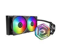 CoolerMaster MasterLiquid 240 Atmos ARGB Refroidisseur de liquide AIO en boucle fermée, pompe personnalisée, ventilateurs PWM Sickleflow Edge, radiateur 360 mm, CryoFuze, AMD Ryzen AM5/AM4, Intel