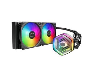 CoolerMaster MasterLiquid 240 Atmos ARGB Refroidisseur de liquide AIO en boucle fermée, pompe personnalisée, ventilateurs PWM Sickleflow Edge, radiateur 360 mm, CryoFuze, AMD Ryzen AM5/AM4, Intel