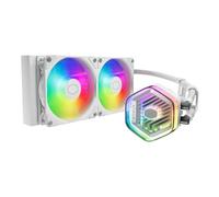 CoolerMaster MasterLiquid 240 Atmos Refroidisseur de liquide ARGB à boucle fermée AIO, pompe personnalisée, ventilateurs PWM Sickleflow Edge, radiateur 240 mm, CryoFuze, AMD Ryzen AM5/AM4, Intel