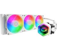 Cooler Master MasterLiquid 360 Core II CPU Watercooler - Refroidisseur AIO 360mm (Max. 280W TDP), Pompe GR9 à Double Chambre, ventilateurs ARGB Gen 2 améliorés, Montage rapide kits AMD & Intel - Blanc