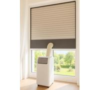 CoolFrech® Joint de porte et de fenêtre pour climatiseurs mobiles, pour fenêtres, fenêtres et portes à deux battants, montage facile et rapide sans perçage/collage (90 cm)