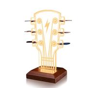 CoolGift Mart Support de médiator lumineux en acrylique en forme de tête de guitare électrique, Jaune, Tête