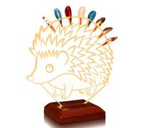 CoolGift Mart Support de médiator lumineux en acrylique en forme de tête de guitare électrique, Jaune chaud, Hérisson