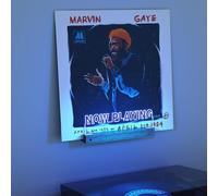 CoolGift Mart: Support mural lumineux en bois acrylique pour disques vinyles avec 16 lumières colorées Décoration de chambre Cadeau pour amateurs de vinyle