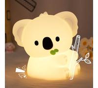 CoolGift Mart Veilleuse Koala en silicone, contrôle tactile et minuterie, rechargeable par USB, adaptée pour l'allaitement, la lecture, le travail, le sommeil pour bébés, enfants, adolescents et
