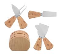 COOLHIYA 1 ensemble de couteaux à fromage avec manche - Couteaux à tartiner, mini fourchette, trancheuse, mini outil à beurre en acier inoxydable pour planches de charcuterie