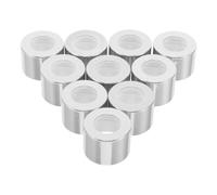 COOLHIYA 10 Capuchons en Verre Argentés pour Diffuseur à Roseaux, Bouchons de Flacon DIY en Alumine, 24 Dents, Design Unique, Pack de 10 pour Aromathérapie Maison