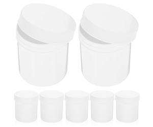 COOLHIYA 10 Pièces Boîte à Pilules 100ml en Plastique Blanc, Couvercle Sécurisé, Large Entrée, Portable, pour Rangement Quotidien des Remèdes