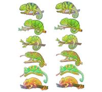 COOLHIYA 12 Pièces Autocollants Muraux Décoratifs Collision Forme de Gecko pour Fenêtre Magnétique Stickers Décoratifs pour Chambre et Moustiquaire