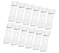 COOLHIYA 12pcs Clips de Fixation Blancs en Pom pour Réparation Stores Verticaux, Pattes de Renfort Solides et Faciles à Installer, Accessoires pour Stores à Lamelles