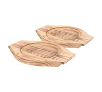 COOLHIYA 2 Dessous de Plat en Bois, Tapis Isolant Haute Température, Résistant à L’Usure, pour Casserole et Cuisson Cuisine ou Camping