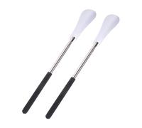 COOLHIYA 2 pièces Botte Acier Inoxydable Rétractables avec Manche Ajustable Long Shoehorn pour Personnes Âgées et Femmes Enceintes