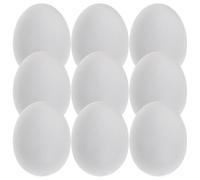 COOLHIYA 20 Œufs Décoratifs en Plastique Blanc pour Pigeons de Course, Surface Lisse et Lavable, Légers et Solides, pour Apaiser et Entraîner Les Pigeons