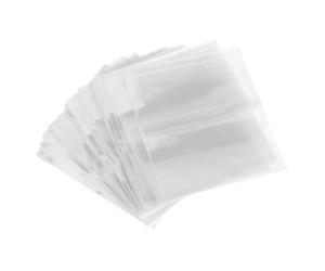 COOLHIYA 200pièces Sachets Thermorétractables Transparente pour Emballage Protecteur Film Pvc Isolant et Anticontrefaçon Compatible Bouteilles et Flacons Petits Contenants