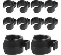 COOLHIYA 20pcs Clip de Microphone et Clip de Rangement pour Câble de Micro Portable Léger en Plastique Diamètre 20mm Noir pour Câble de Microphone pour Installation de Streaming en Direct