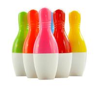 COOLHIYA 20pièces Stylo Bille Forme de de Bowling en Plastique, Stylo Rétractable Créatif pour Marquer et Écrire, Accessoire Étudiant, Écriture Fluide, Couleur Aléatoire