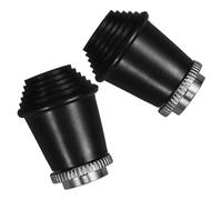 COOLHIYA 2pcs Embouts en Caoutchouc Noir pour Pied de Batterie, Faciles à Installer, Augmentent la Friction pour Supports et Stands de Batterie