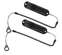 COOLHIYA 2pièces Fixation Stylo à Ressort avec Base Cordon Rétractable Antiperte pour Stylet Lanière Suspendue avec Anneau Silicone Lot de Résistant et Pratique