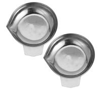 COOLHIYA 2pièces Plateau de Pesée Inoxydable pour Balance Électronique Mini Plateau de Précision pour Cuisine et Bijouterie Lot