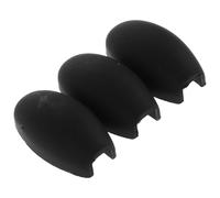 COOLHIYA 3pcs Coussinets Repose-pouce en Caoutchouc Noir pour Saxophone Alto et Soprano, Antidérapants Large Compatibilité, Accessoires Confortables pour Musiciens