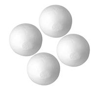 COOLHIYA 4 Pièces Lot de Boules en Mousse Blanche Solides et Rondes 15cm, Accessoires de Bricolage Légers et Solide pour Décorations de Mariage et Intérieur