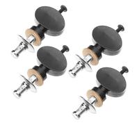 COOLHIYA 4pcs Chevilles pour Ukulélé Tiges Droites et Petits Boutons Ronds, Mécanismes en Métal et Plastique, Remplacement Essentiel Facile à Retirer pour Accessoires Ukulélé