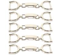 COOLHIYA 5 PièCes Boucles de Chaussures en Métal Accessoires de Décoration pour Vêtements Chaîne de Chaussure en Métal Argent Alliage 5pcs DIY