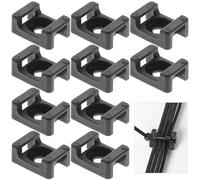 COOLHIYA 500 Pièces Support de Câble Noir en Abs Base de Fixation pour Clips Câbles Attache Stable pour Organisation à Domicile Travail