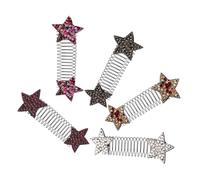 COOLHIYA 5pcs Pinces à Cheveux en Plastique D'étoile pour Femmes, Faciles à Utiliser et Confortables à Porter, Accessoires de Coiffure pour Fixer les Cheveux