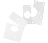 COOLHIYA 8pièces Plaques de Réparation Charnière Inoxydable pour Portes Armoire Kit avec Vis Supports pour Réparation Charnières Placard Cuisine Renfort Anticorrosion