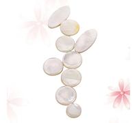 COOLHIYA 9 Boutons de e Saxophone Ténor en Coquille Blanche Ensemble Décoratif Léger pour Saxophone Accessoires de Touches Adaptés aux Musiciens Professionnels