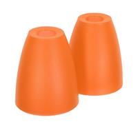 COOLHIYA Abat-jour Plat Résistant à L'usure et Anti-poussière Orange 2pcs en Plastique pour Douille E14 pour Lampes de Salon ou Bureau