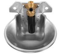 COOLHIYA Abreuvoir Mouton Automatique en Acier Inoxydable à Grosse Capacité Surface Lisse et Bord Arrondi, Distributeur d'eau Professionnel pour Bétail en Ferme