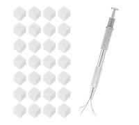 COOLHIYA Accessoire Manucure 1 Set Éponge à Ongles en Acier Inoxydable avec Pince à Griffes pour Nail Art à Domicile, Prévention Transfert de Couleur et Mélange Facile