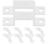 COOLHIYA Accessoires Polyvalents 100 Clips pour Bande Lumineuse en Plastique Blanc, Fixation Stable et Sécurisée Pack de 100 Pièces pour Installation de Bandes LED