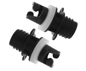 COOLHIYA Adaptateur Gonflage Paddle en PVC Noir pour Bateau Gonflable, Connecteur de Vanne Air Solide et Étanche, pour Kayak Bord du Lac Mer
