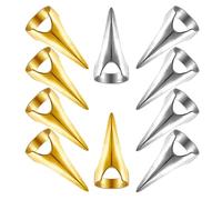 COOLHIYA Anneaux Métalliques de Séparation pour Tressage Cheveux 10 Pièces Argentés Accessoires Professionnels pour Salons de Beauté et Usage Domestique