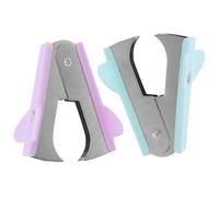 COOLHIYA Arrache-Agrafes Manuelle Lot de 4 Couleurs Pastel, Outil en Plastique pour Retirer Agrafes, Adapté Bureau et Secteur Financier