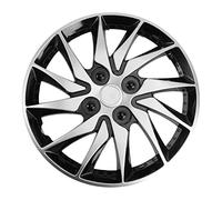 COOLHIYA Autismo Lot de 14 enjoliveurs de Rechange pour Voiture 35,6 cm Accessoires Bleus Accessoires argentés Plaque de Protection Protection Universelle pour Rotation Noir