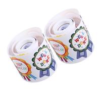 COOLHIYA Autocollants de Récompense et Gommettes pour Enseignants, 2 Rouleaux de Stickers Adhésifs Ludiques Classe Maison, pour Motiver les Élèves