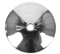 COOLHIYA Base Robuste pour Fauteuil de Salon et Chaise de Coiffeur Professionnel Pied Pivotant Argenté en Acier Inoxydable pour Usage Coiffure et Travail