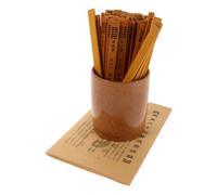 COOLHIYA Bâtonnets de Divination Chinois, Bâtonnets Divinatoires en Bambou Khaki, Mécanisme à Tirer, 64 Hexagrammes, Outil D’Apprentissage pour Salles D’étude et Enseignement Traditionnel