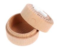 COOLHIYA Boîte à Bijoux en Bois Beige pour Rangement de Chapelet, Décoration Maison Élégante et Style Classique, Coffret Délicat pour Première Communion