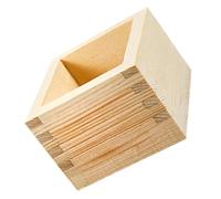 COOLHIYA Boîte à Saké Boîte à Gâteau en Bois de Style Japonerie Classique, Coupe à Saké Pratique et Matériau Bois Solide, Design Carré Élégant pour Restaurant de Sushis pour Décoration
