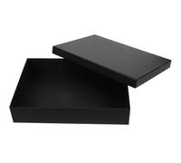 COOLHIYA Boîte Cadeau Noire Rectangulaire 32,5 X 23,5 Cm Couvercle, Coffret D'emballage Rigide pour Mariage, Anniversaire et Fêtes, Boîte Décorative pour Petits Objets et Bouquets