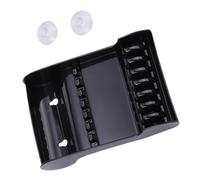 COOLHIYA Boîte de Rangement Noir pour Ciseaux de Coiffure Multifonction en Abs, Support Créatif pour 6 Paires Portable et Organisé, Outil de Coiffure Professionnel Fournitures de Salon