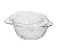 COOLHIYA Bol d'Œufs Cuits Vapeur en Verre 275Ml Couvercle pour Cuisson Œufs Pochés et Utilisation Quotidienne Cuisine