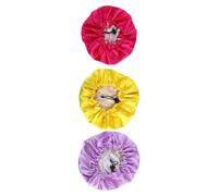 COOLHIYA Bonnet de Nuit en Satin pour Garçon et Filles Élastique Réglable, Double Couche Douce et Confortable, Lot de 3 Pièces aux Couleurs Pastel pour Protéger les Cheveux
