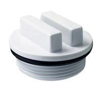 COOLHIYA Bouchon D'hivernage Bouchons de Retour Filetés pour Piscines en Plastique Blanc Joint Torique pour Piscines d'hiver, pour Camping en Conditions Extérieures